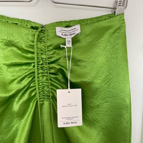 NWT & Other Stories Midi Skirt in Green Size US6 - Picture 2 of 7